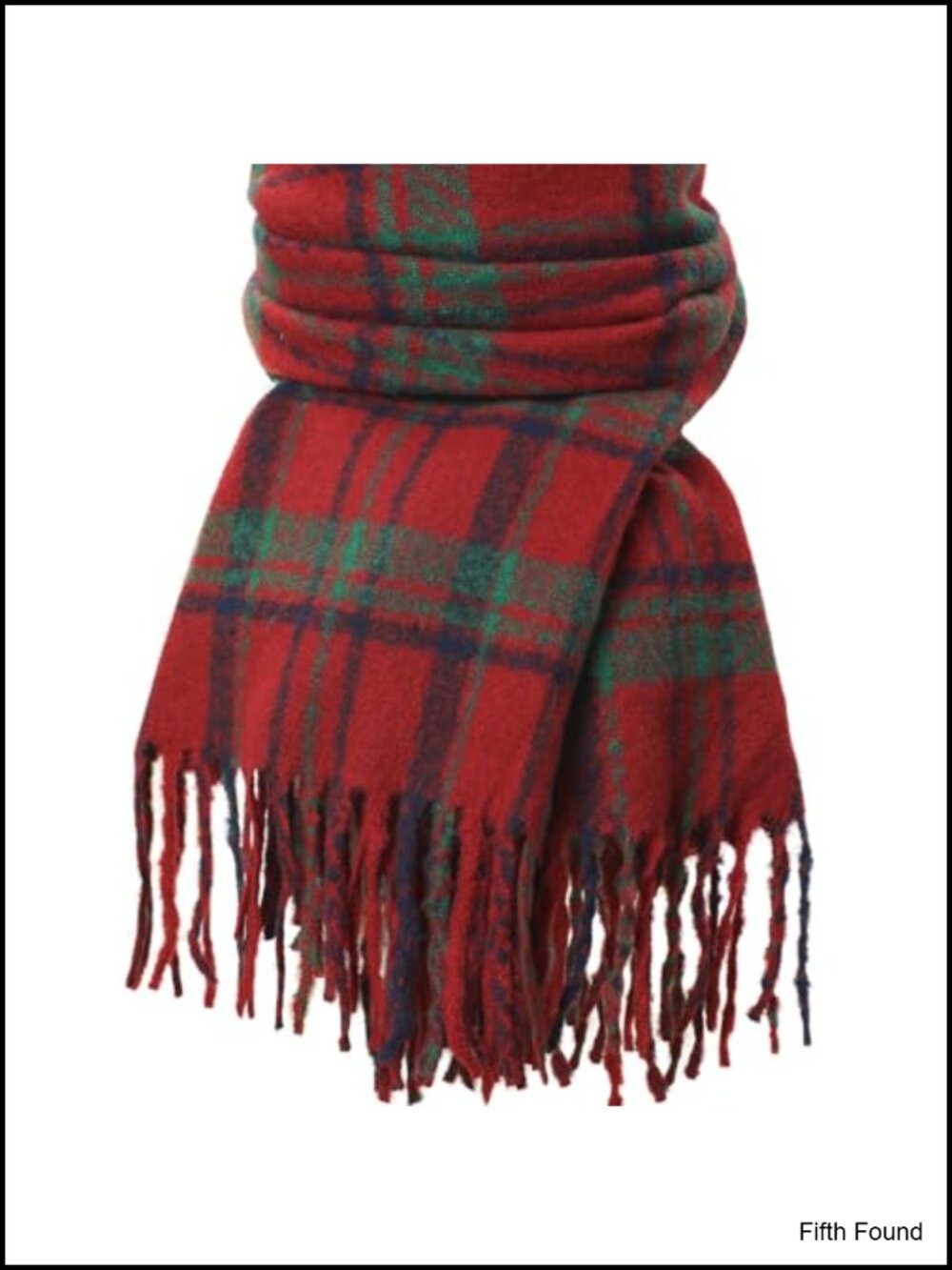 Winter Scarf Women Cashmere Feel Oversized Plaid Blanket Shawl Tassels